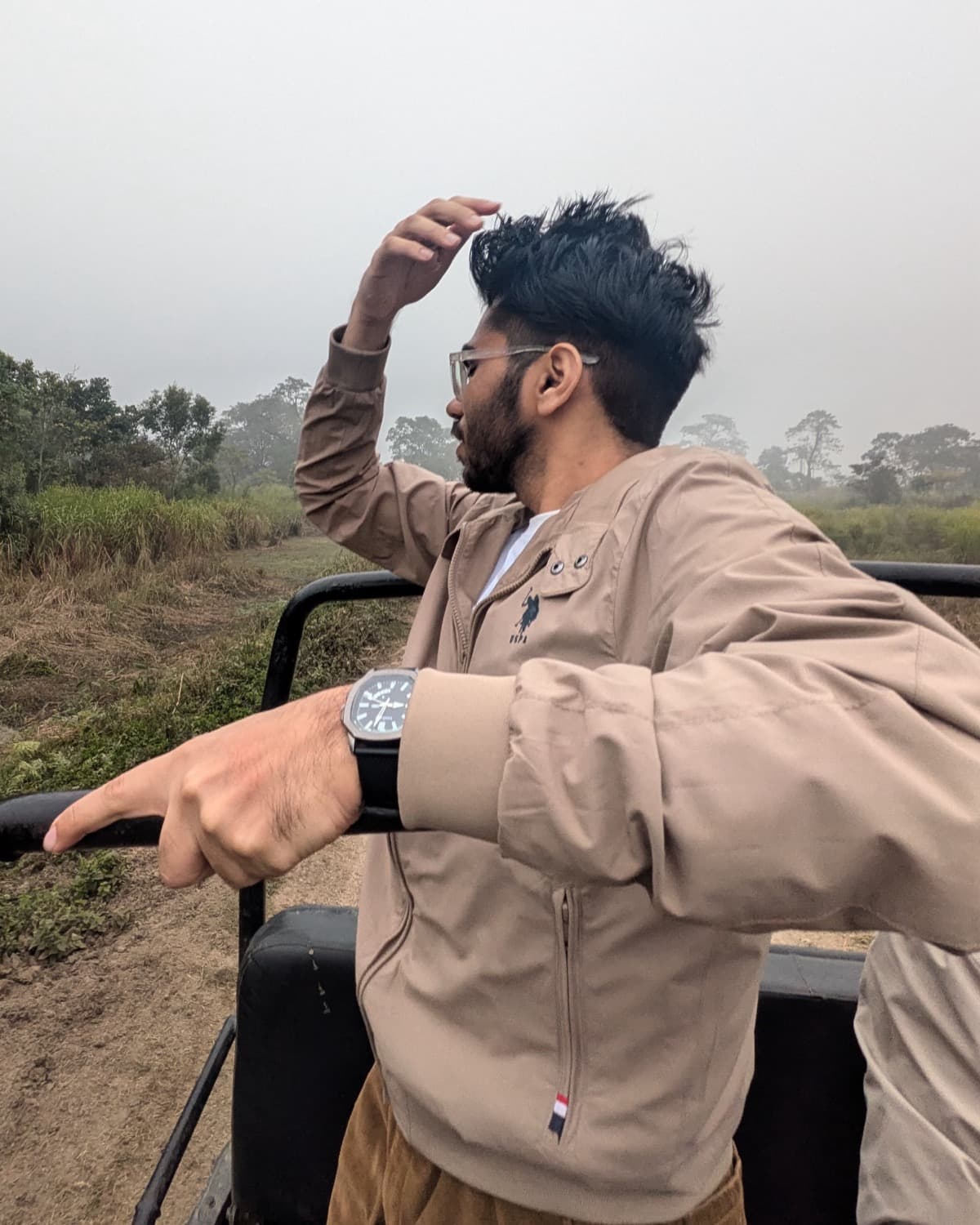 Gaurav on a wildlife safari